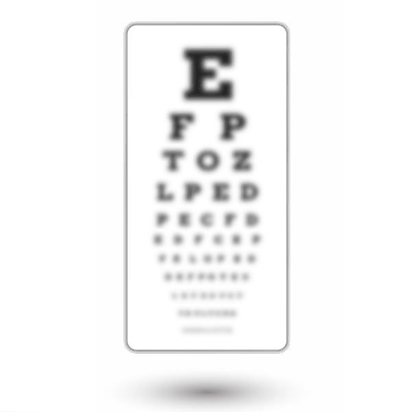 Eye chart before glasses